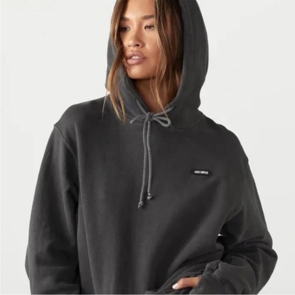 Joah Brown wash black hoodie